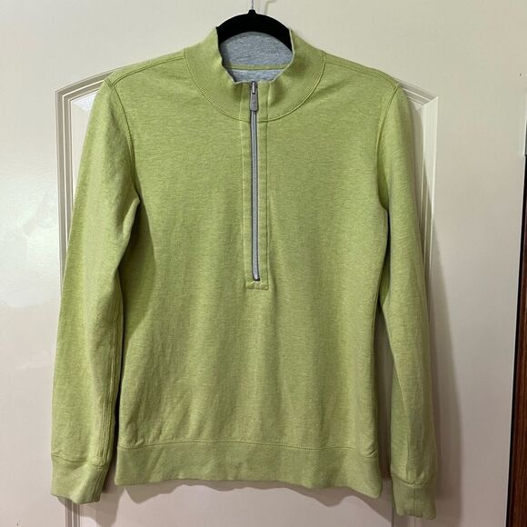 TOMMY BAHAMA Flip Side Pro Reversible Half-Zip Sweatshirt Green Gray Size Medium - Picture 1 of 4